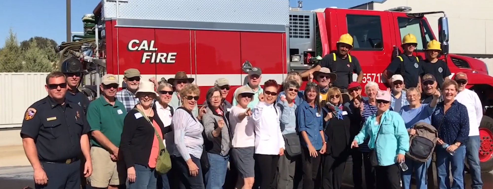OLLI members on a field trip to Cal Fire