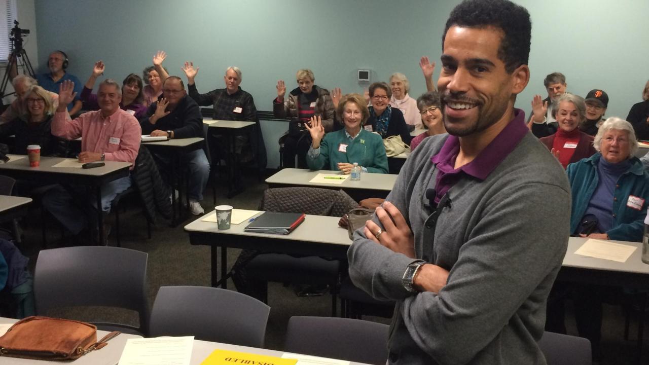 OLLI instructor in classroom