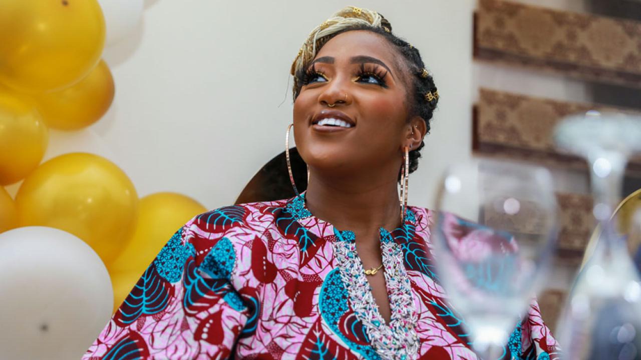 Health Professions Post-Bac graduate Victoria Nze smiling