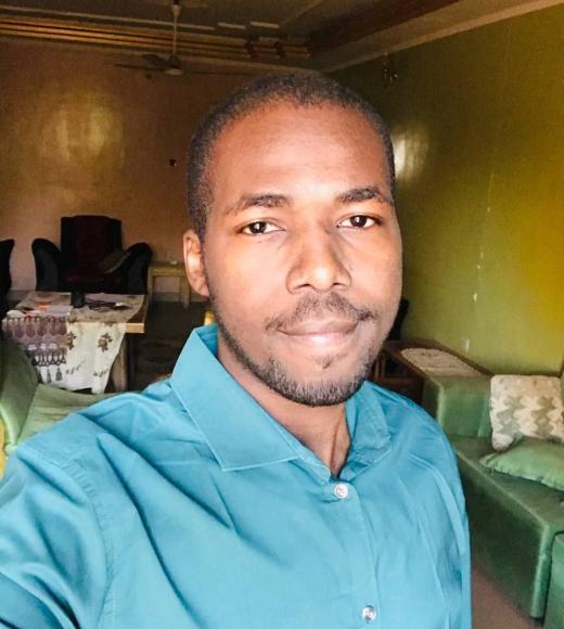 UC Davis Coursera student Mohammed Mawlod poses before his first day at his new job as a GIS specialist