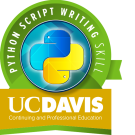 Python script writing badge graphic