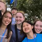 high school senior Sigourney poses with friends from the UC Davis Summer Pre-College Program